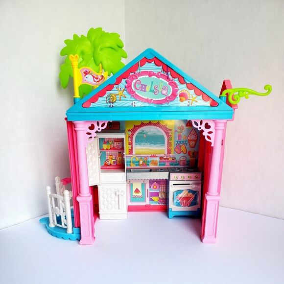 Barbie Club Chelsea 2 Story Playhouse Chelsea Blonde Beach Doll Mermaid Suit - Picture 3 of 9